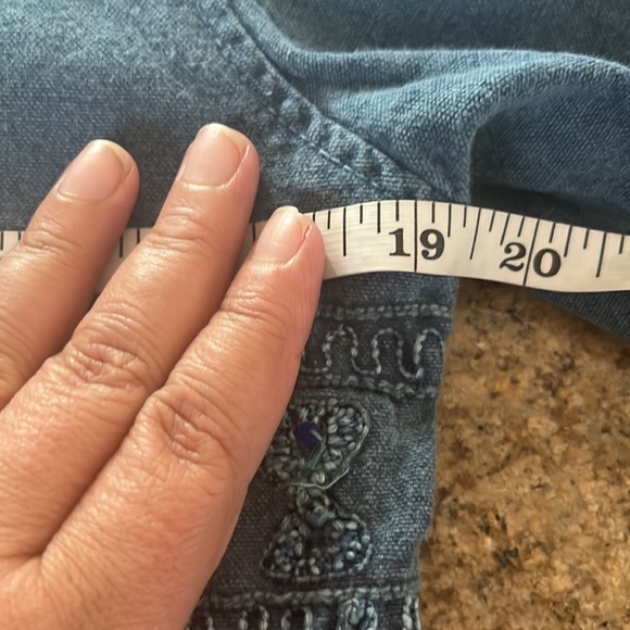 Flashback  Vintage  Denim embroidered Jacket sz M 100% Cotton - Picture 12 of 15
